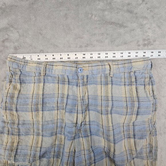 Tommy Bahama‎ Relax Linen Shorts Men's 38 Multicolor Plaid Vacation Casual Wear - Picture 8 of 12